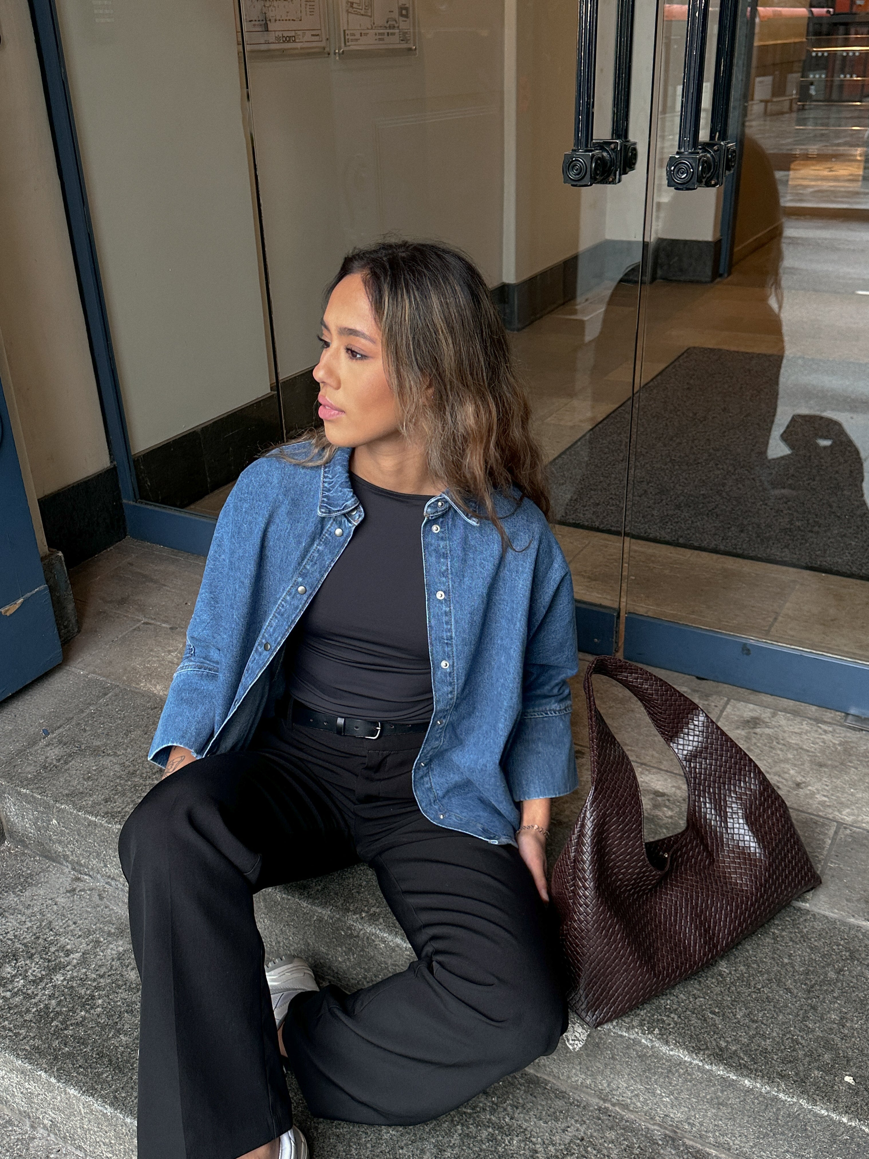 ONLGRACE L/S Denim Shirt - Blå